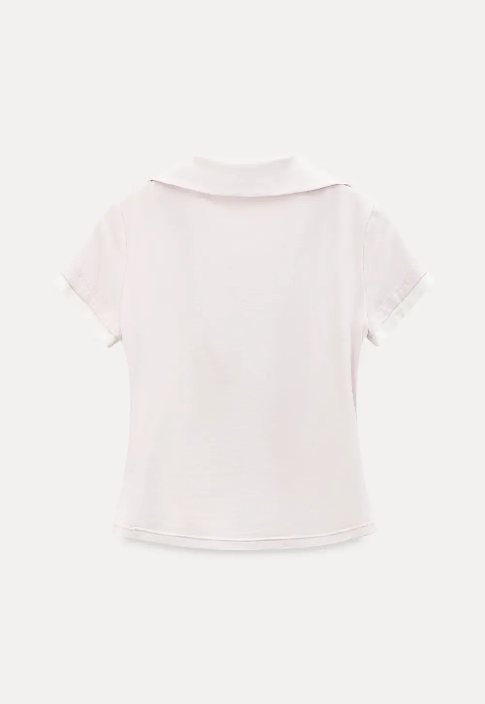 Short Sleeve Collared Button Front T Shirt