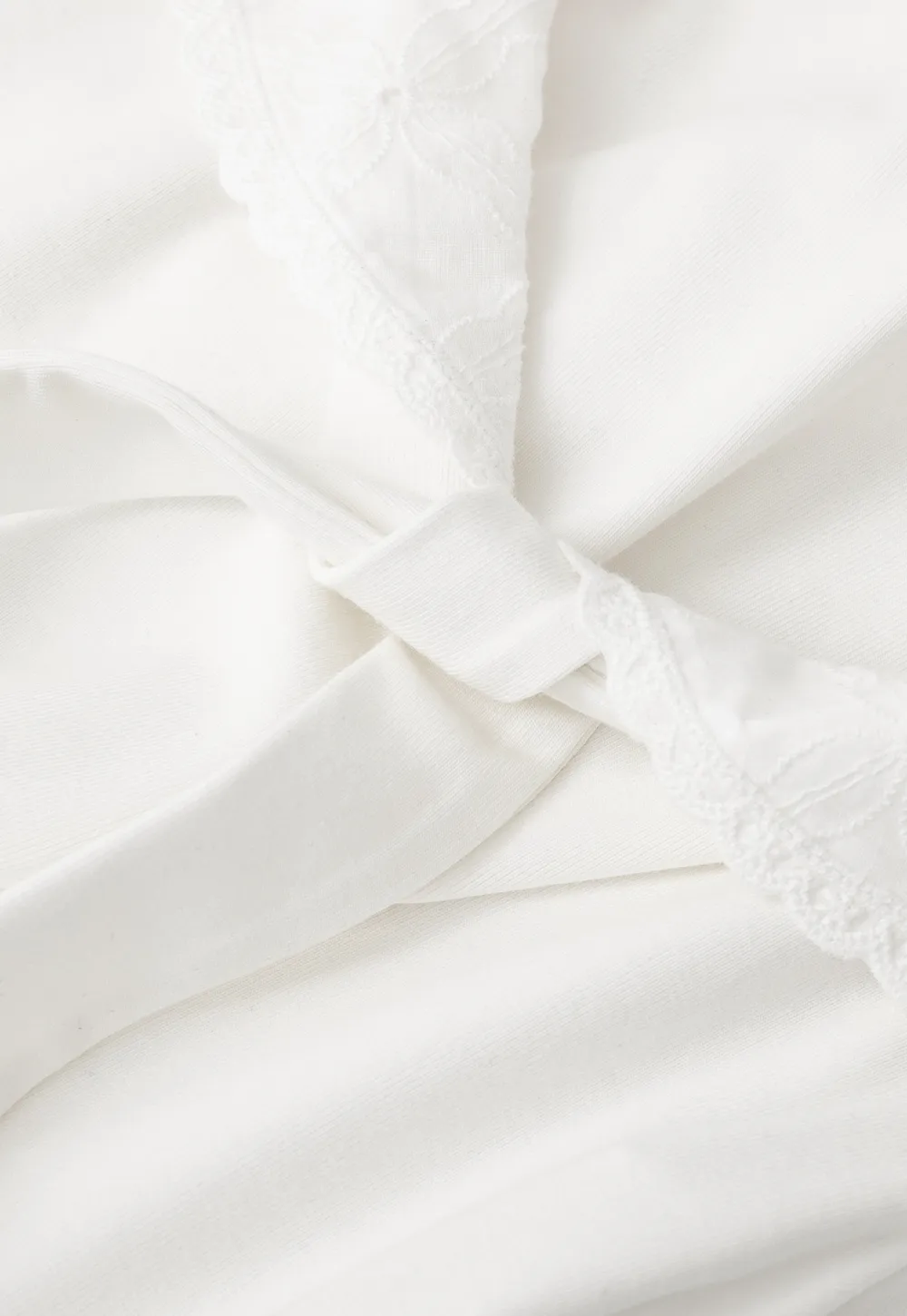 Scalloped Collar Tie Front Short Sleeve T Shirt