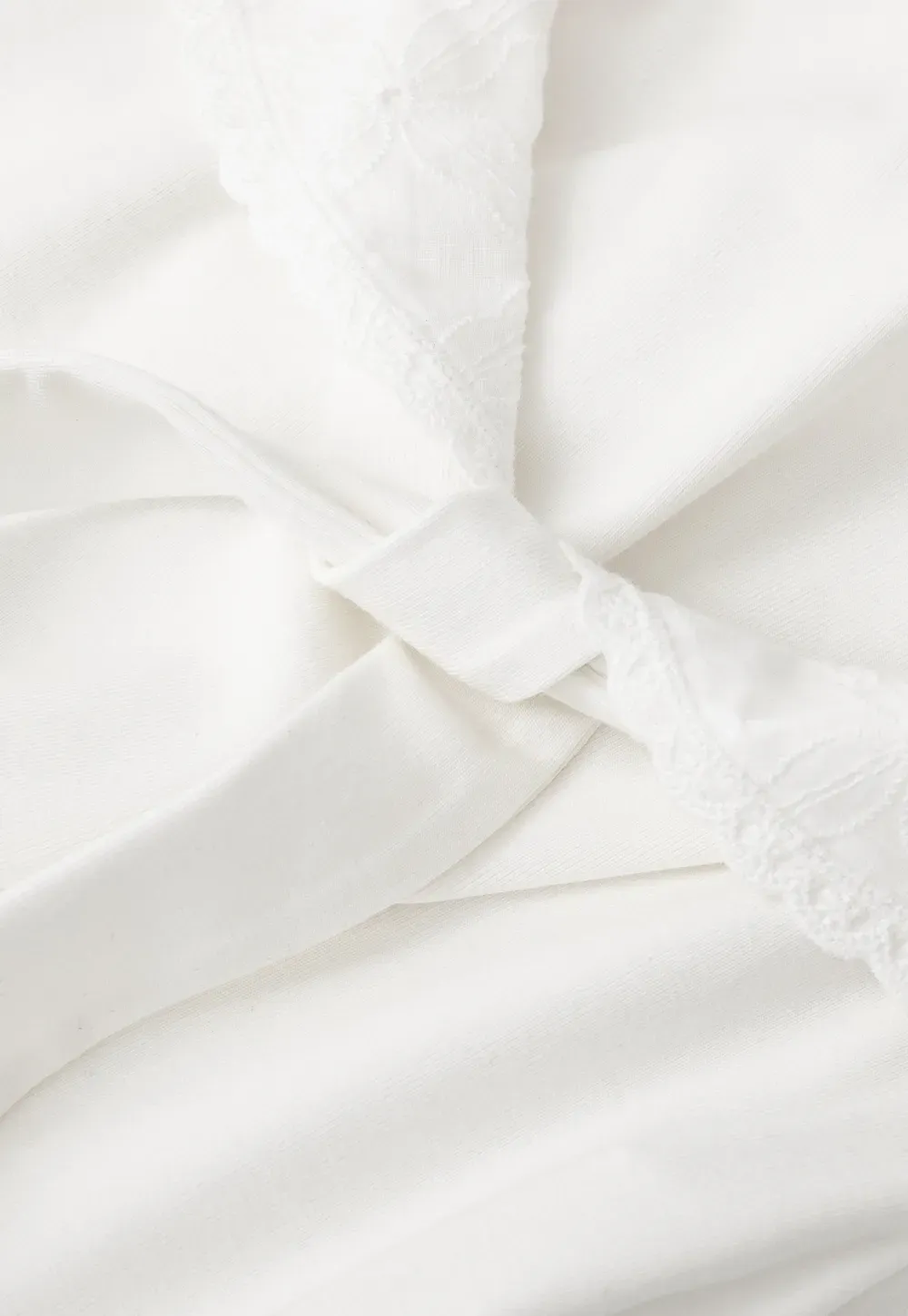 Scalloped Collar Tie Front Short Sleeve T Shirt