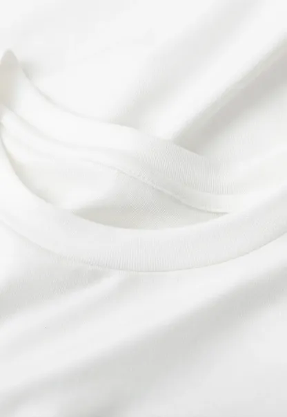 Polka Dot Mesh Panel Short Sleeve T Shirt