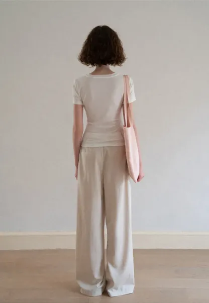 Polka Dot Mesh Panel Short Sleeve T Shirt