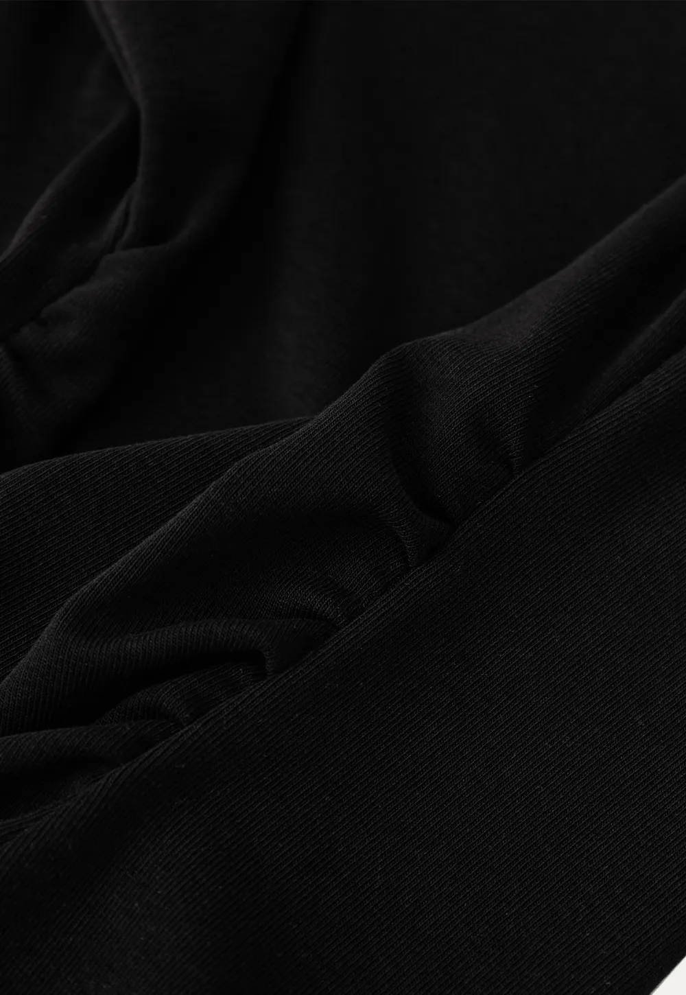 Asymmetrical Ruffled Neck Short Sleeve T Shirt