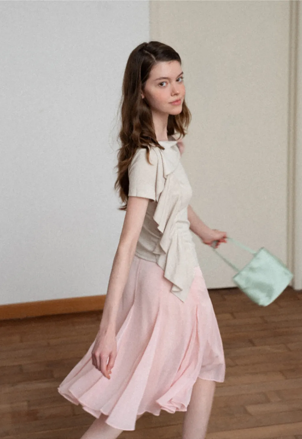 Asymmetrical Draped Cowl Neck Sleeveless Top