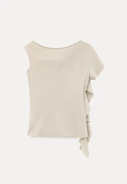 Asymmetrical Draped Cowl Neck Sleeveless Top