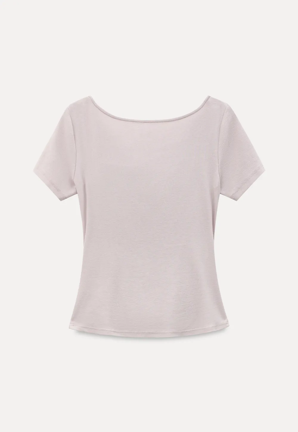 Asymmetrical Draped Neckline Short Sleeve Top