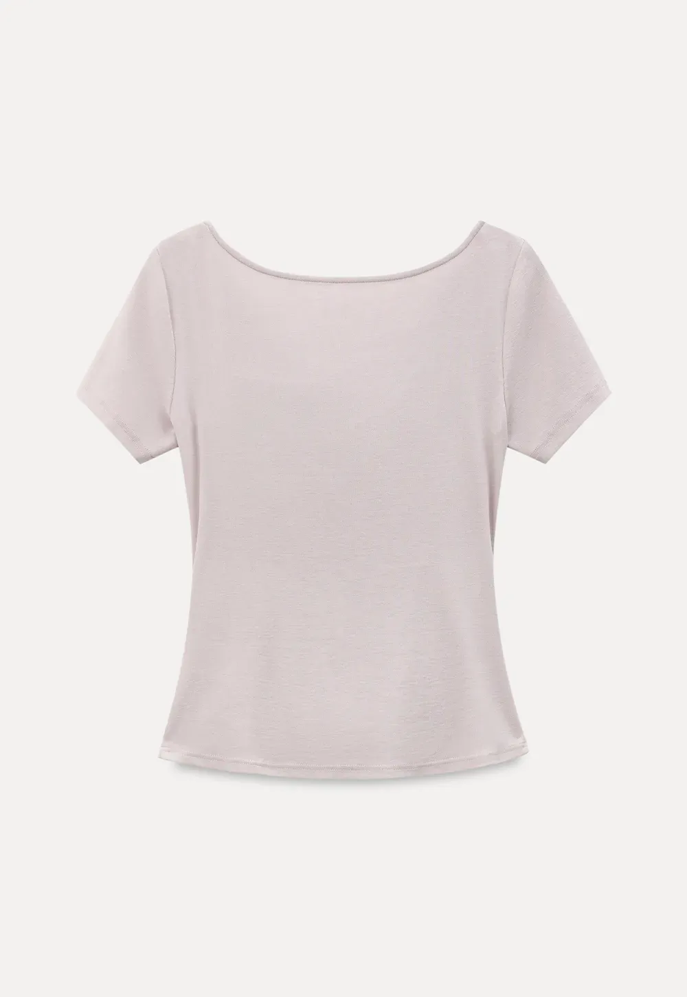 Asymmetrical Draped Neckline Short Sleeve Top