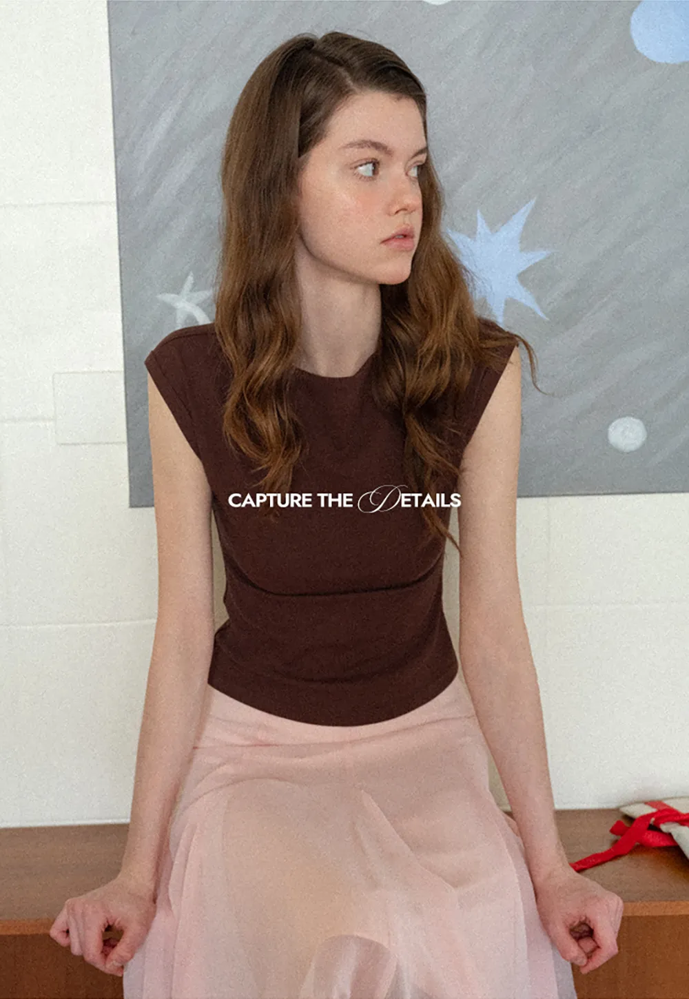 Off Shoulder Cap Sleeve Fitted Tshirt