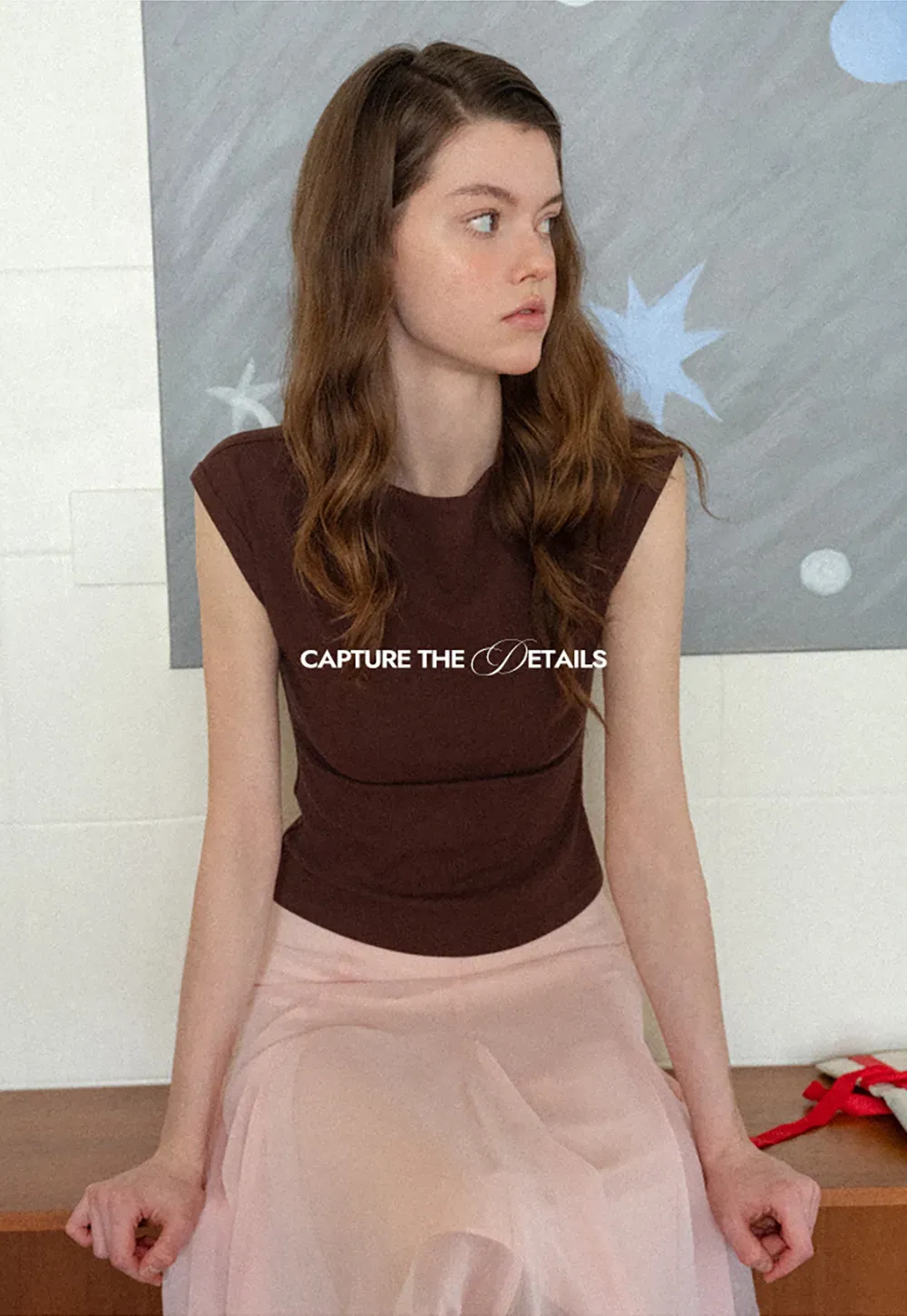 Off Shoulder Cap Sleeve Fitted Tshirt