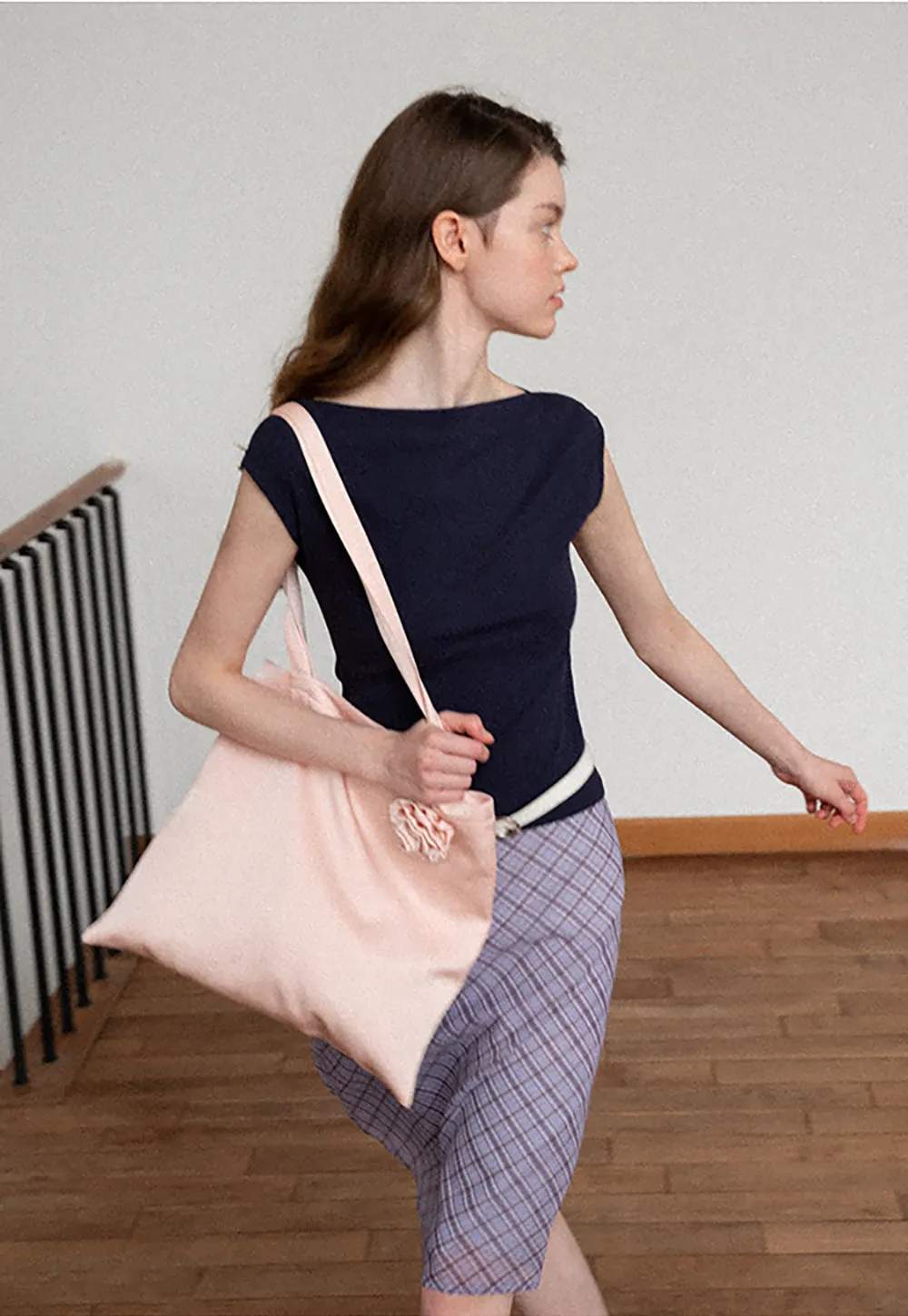 Off Shoulder Cap Sleeve Fitted Tshirt