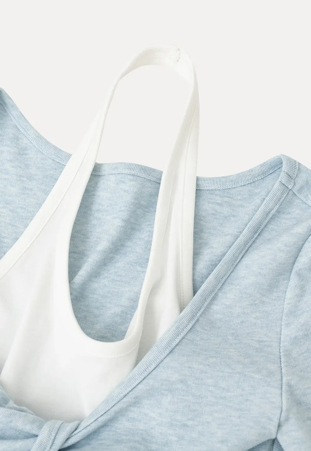 Front Knot Detail Cropped T Shirt