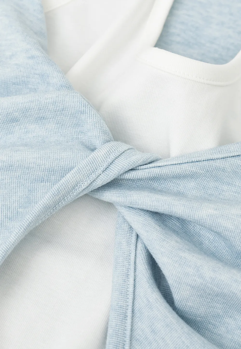 Front Knot Detail Cropped T Shirt