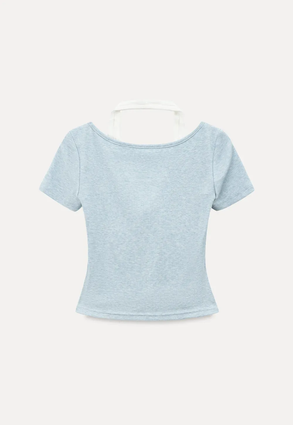 Front Knot Detail Cropped T Shirt