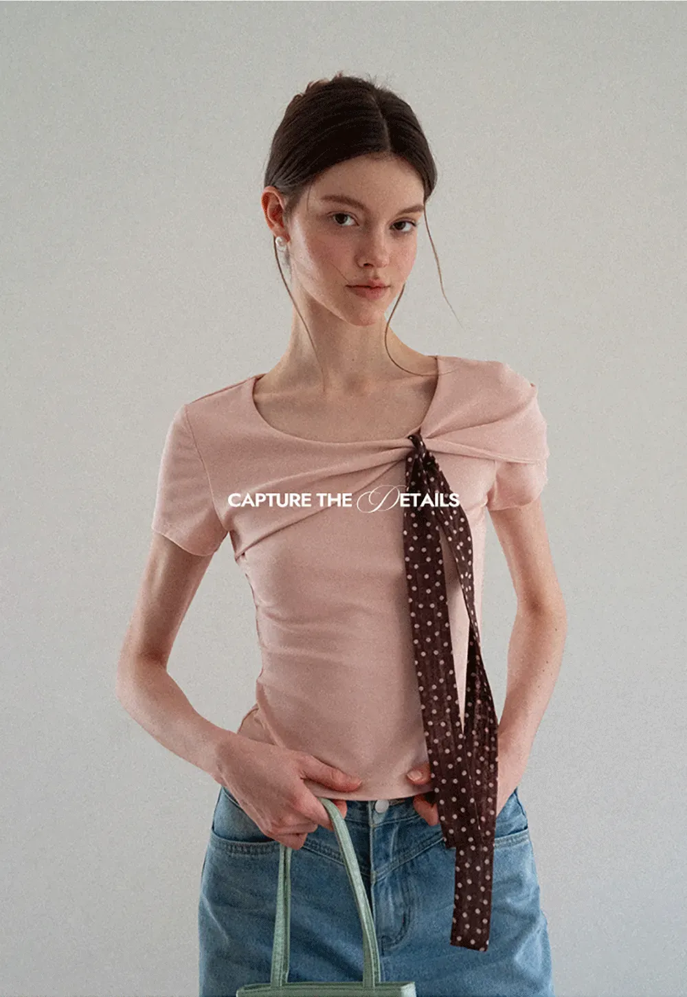 Twisted Knot Front Short Sleeve T Shirt