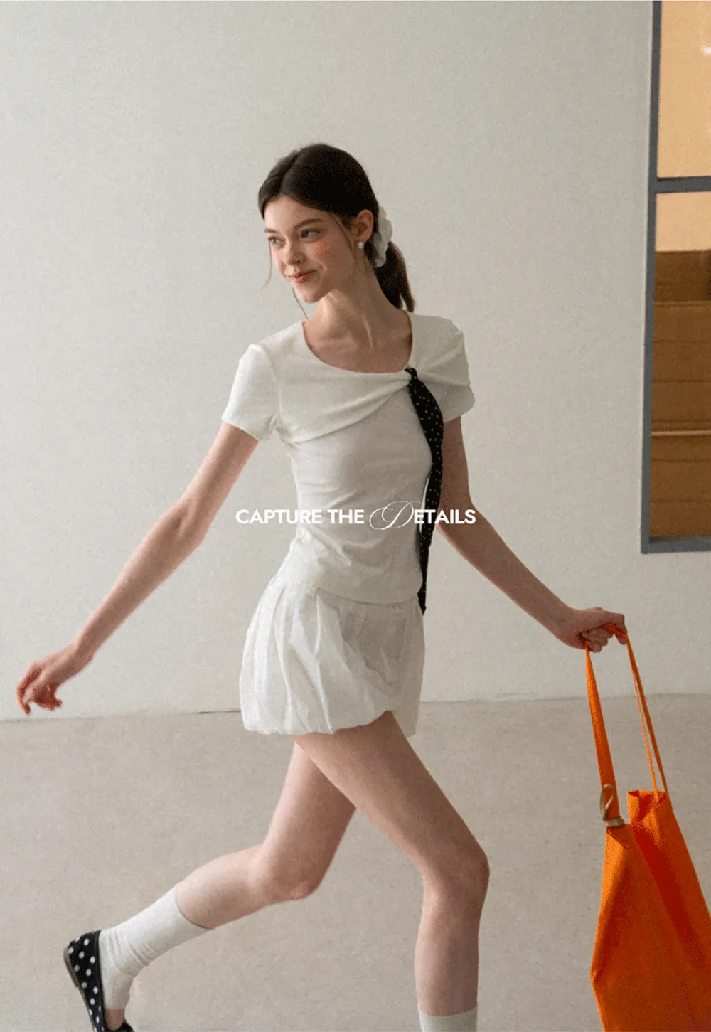 Twisted Knot Front Short Sleeve T Shirt