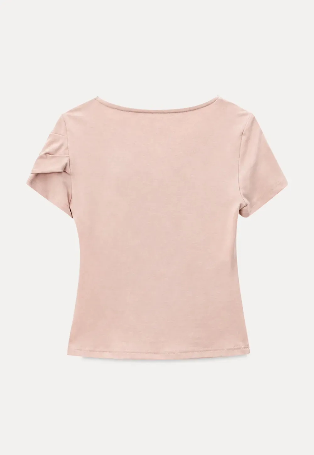 Twisted Knot Front Short Sleeve T Shirt