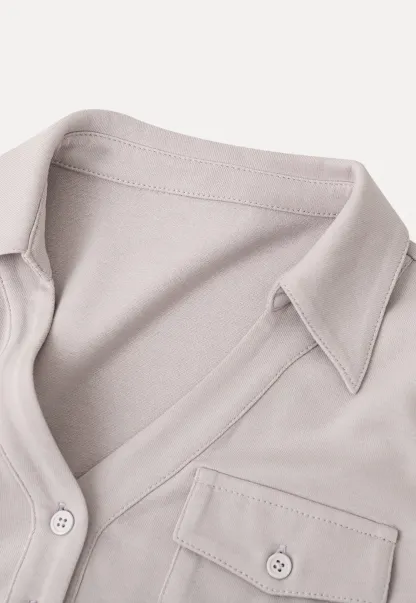 Collared Long Sleeve T Shirt