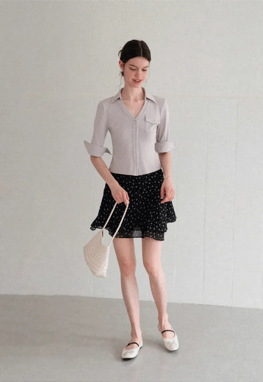 Collared Long Sleeve T Shirt