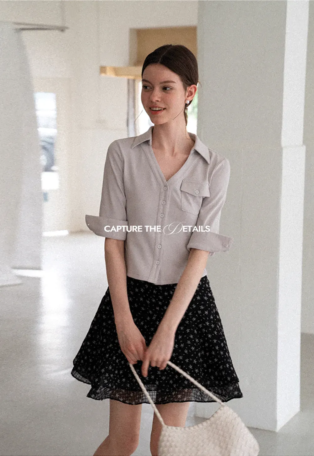Collared Long Sleeve T Shirt