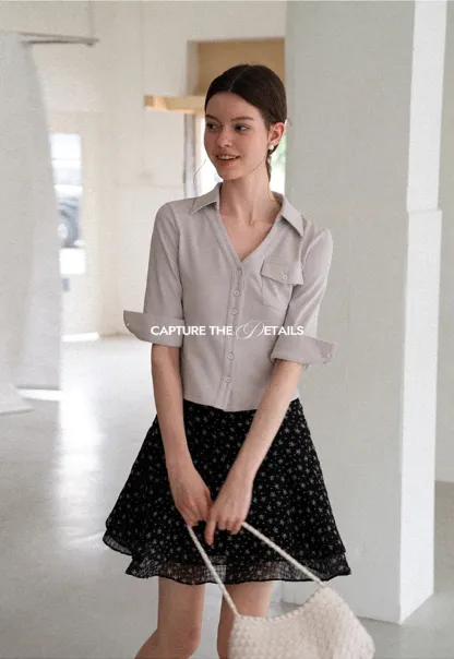 Collared Long Sleeve T Shirt