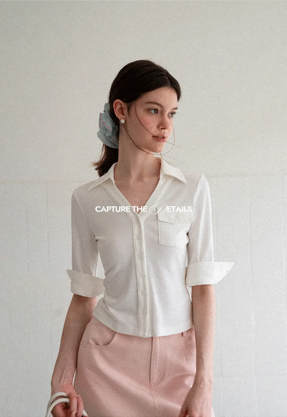 Collared Long Sleeve T Shirt