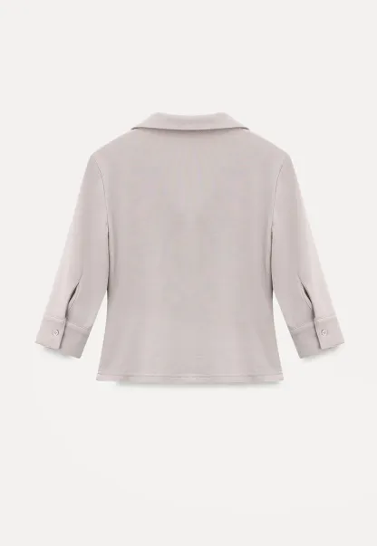 Collared Long Sleeve T Shirt