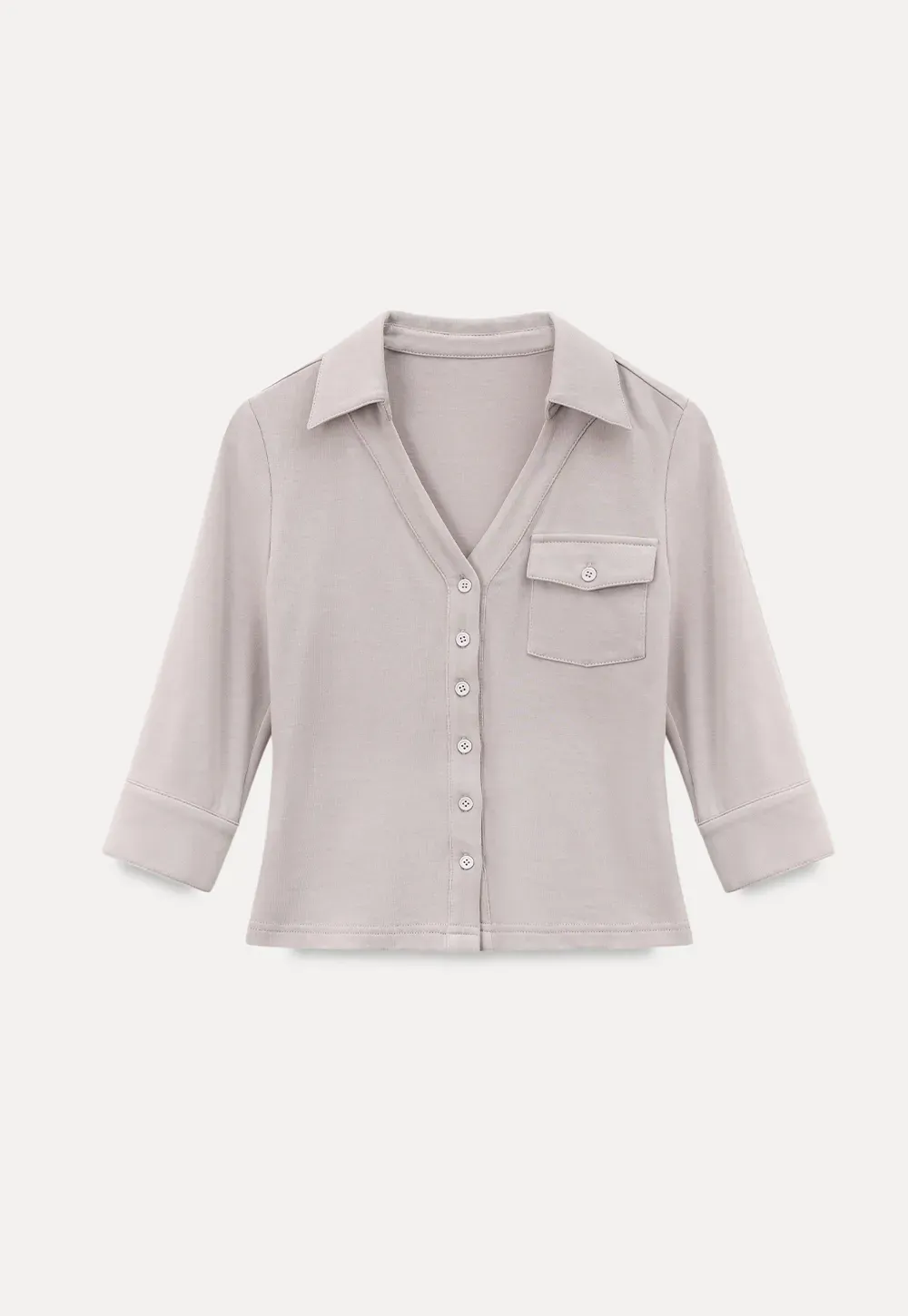 Collared Long Sleeve T Shirt