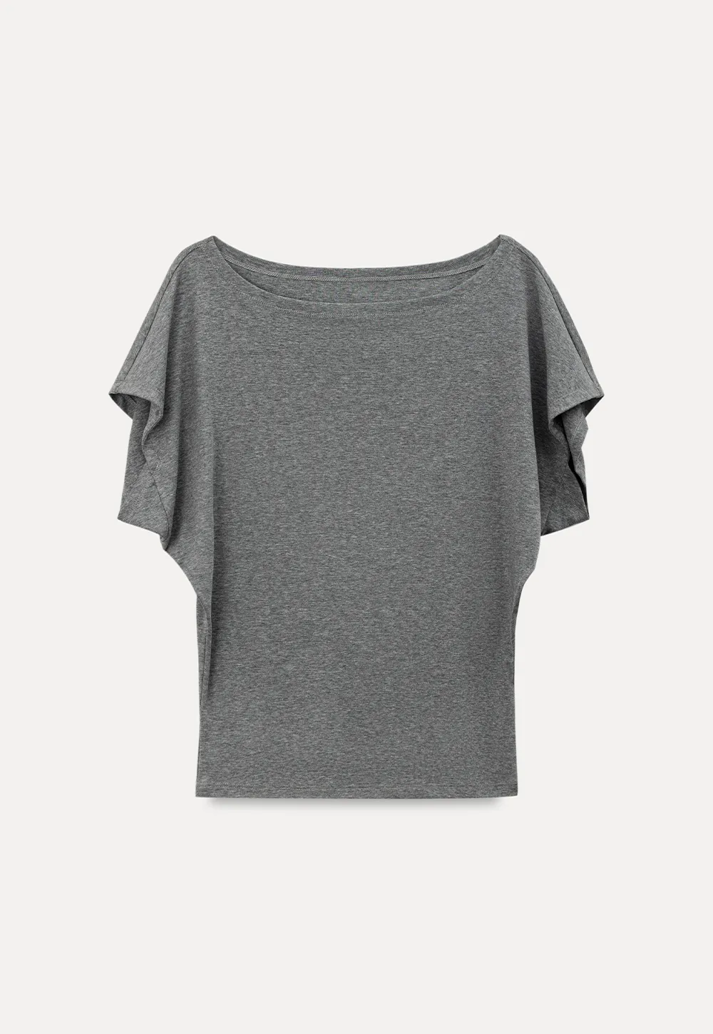 Relaxed Fit Boat Neck Short Sleeve T Shirt