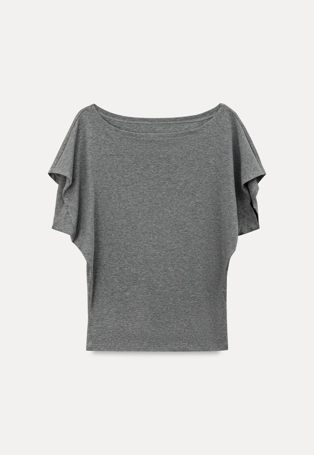 Relaxed Fit Boat Neck Short Sleeve T Shirt