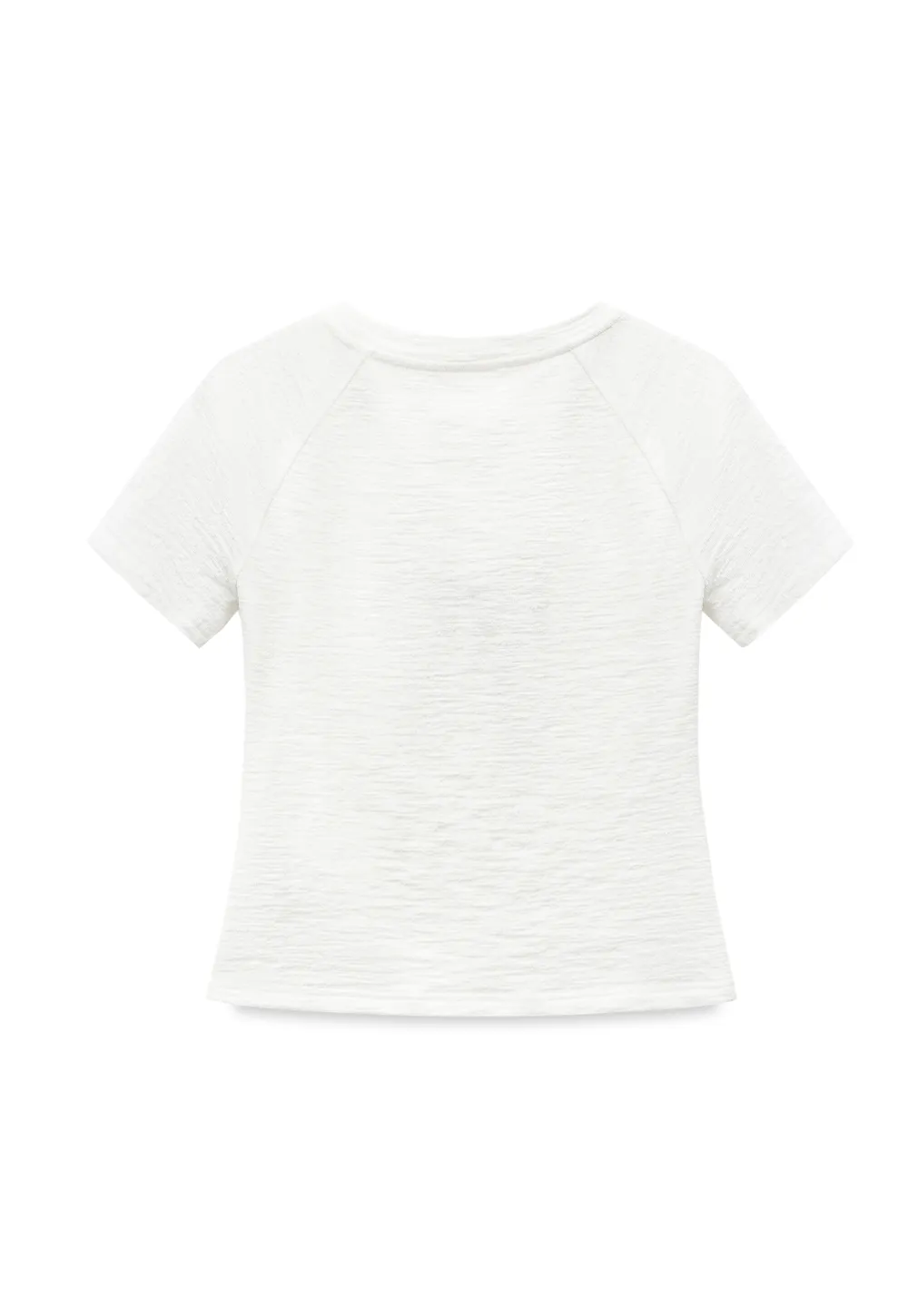 Embroidered Bow Detail Short Sleeve T Shirt