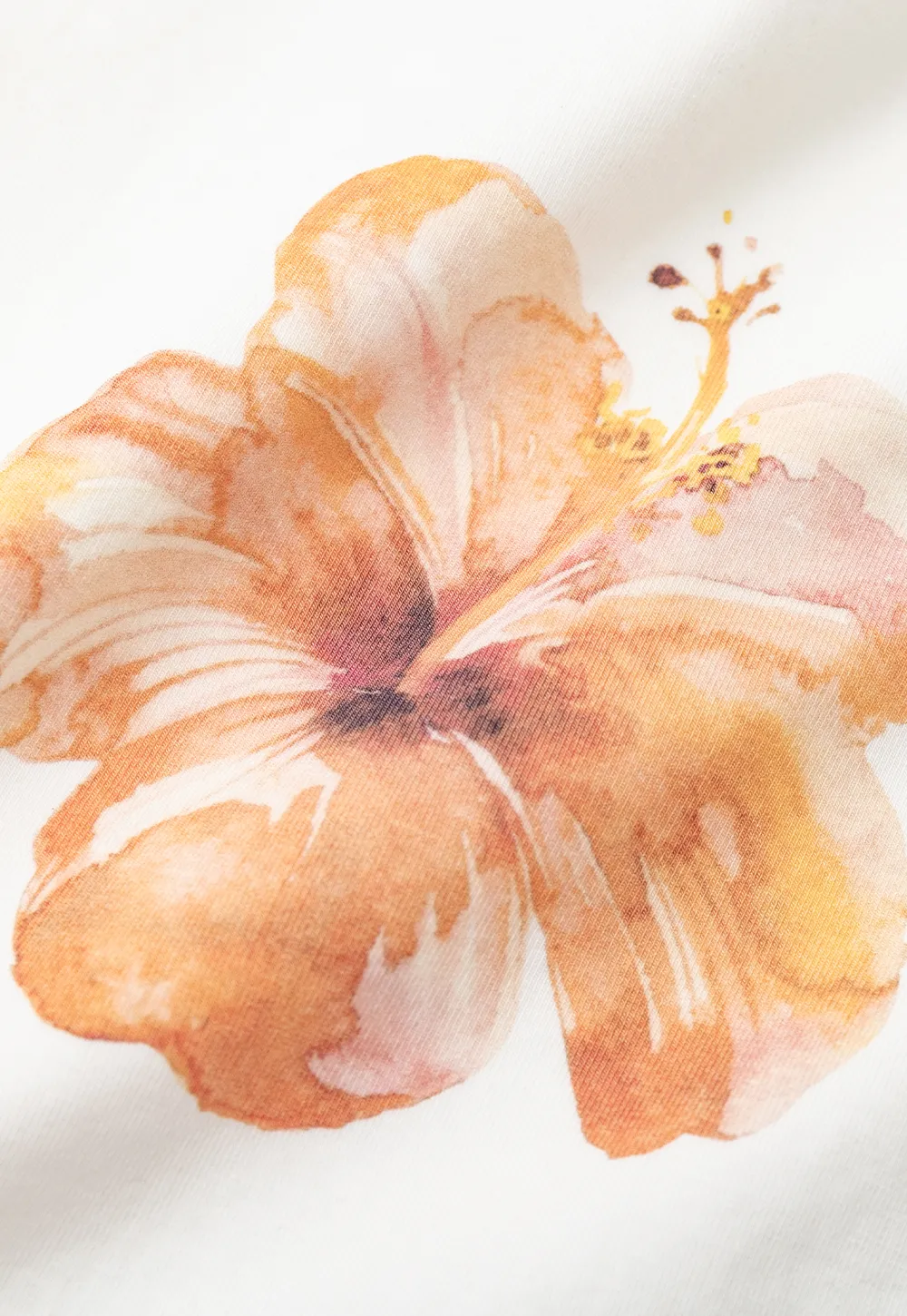 Floral Print Cropped T Shirt