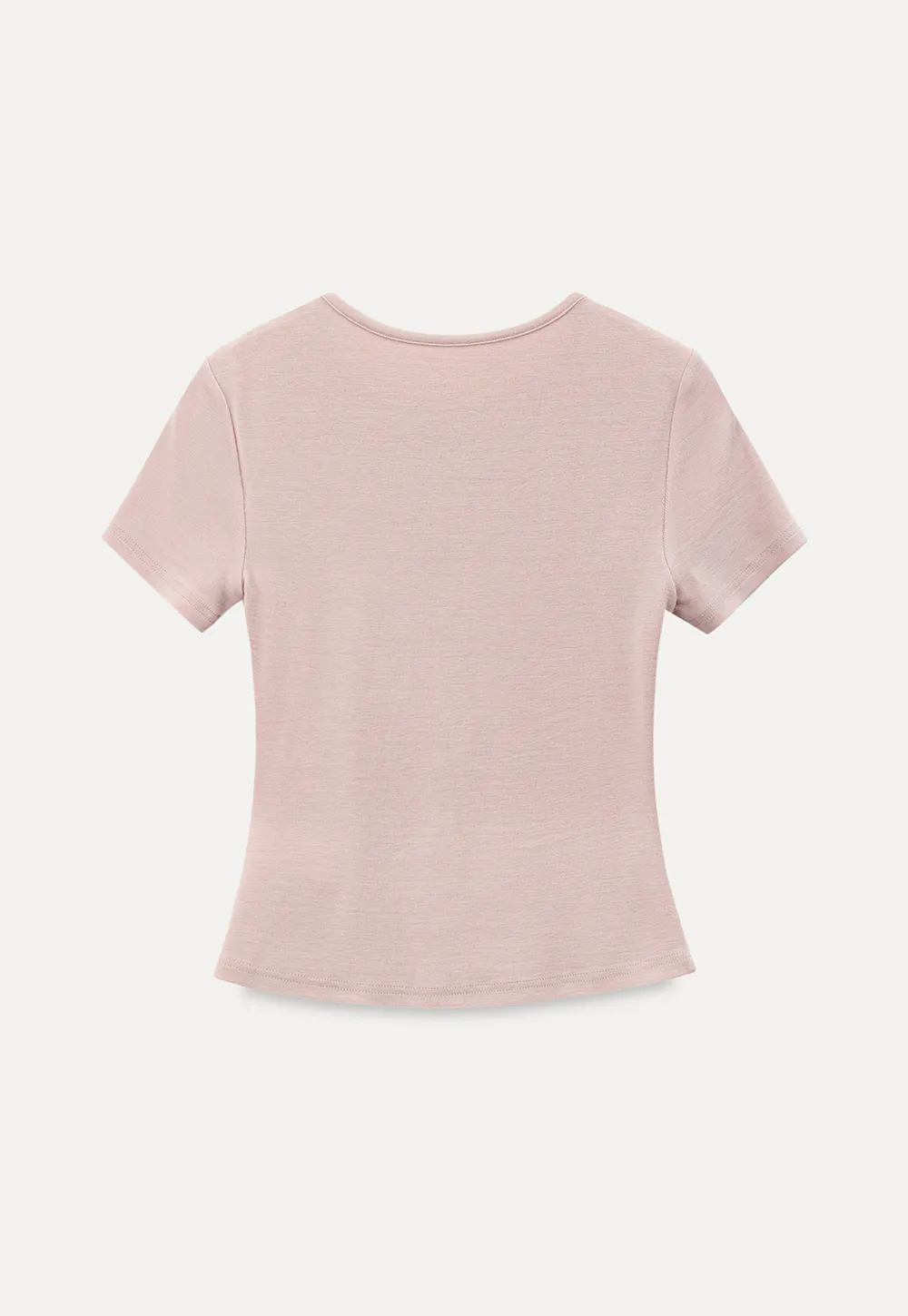 Fitted Crew Neck Short Sleeve T Shirt