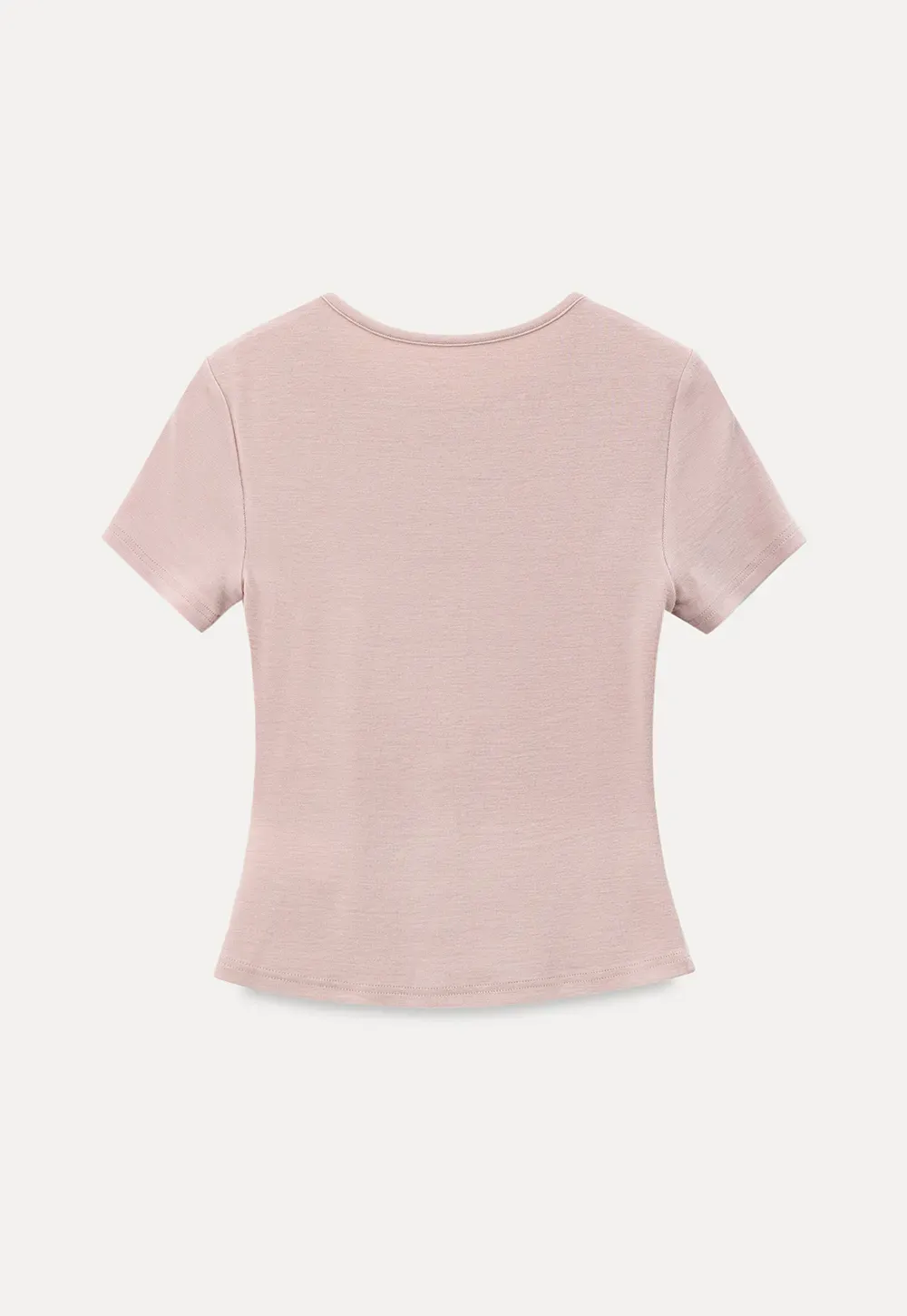 Fitted Crew Neck Short Sleeve T Shirt