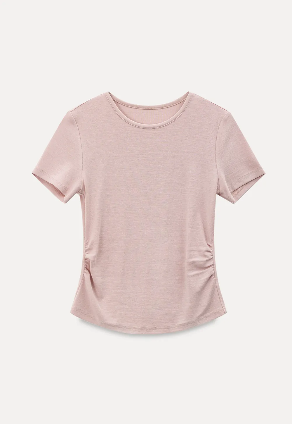 Fitted Crew Neck Short Sleeve T Shirt