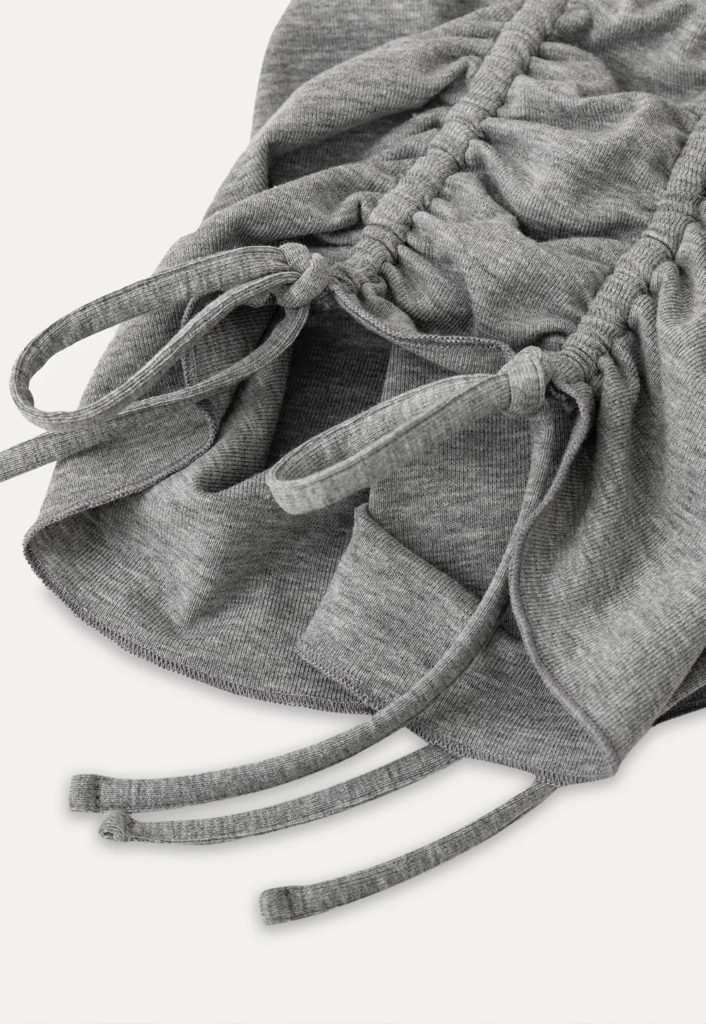 Side Ruched Short Sleeve Crew Neck T Shirt