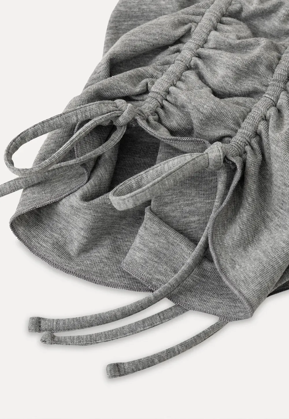 Side Ruched Short Sleeve Crew Neck T Shirt