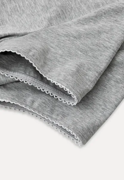 Cropped Ribbed Knit Short Sleeve T Shirt