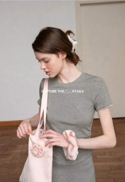 Ruched Side Detail Short Sleeve Top and A Line Skirt