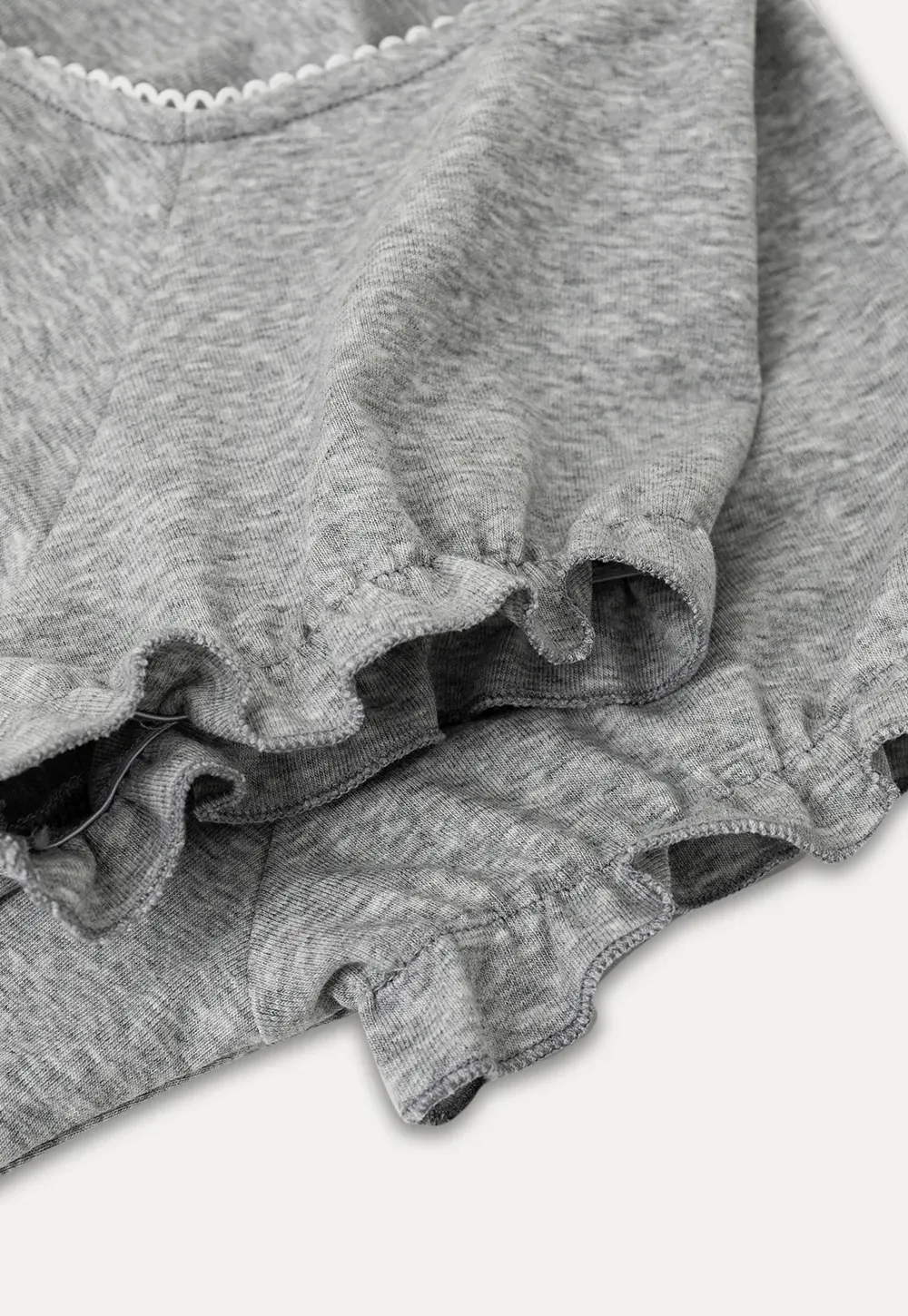Ruffled Cap Sleeve Button Front Fitted T Shirt
