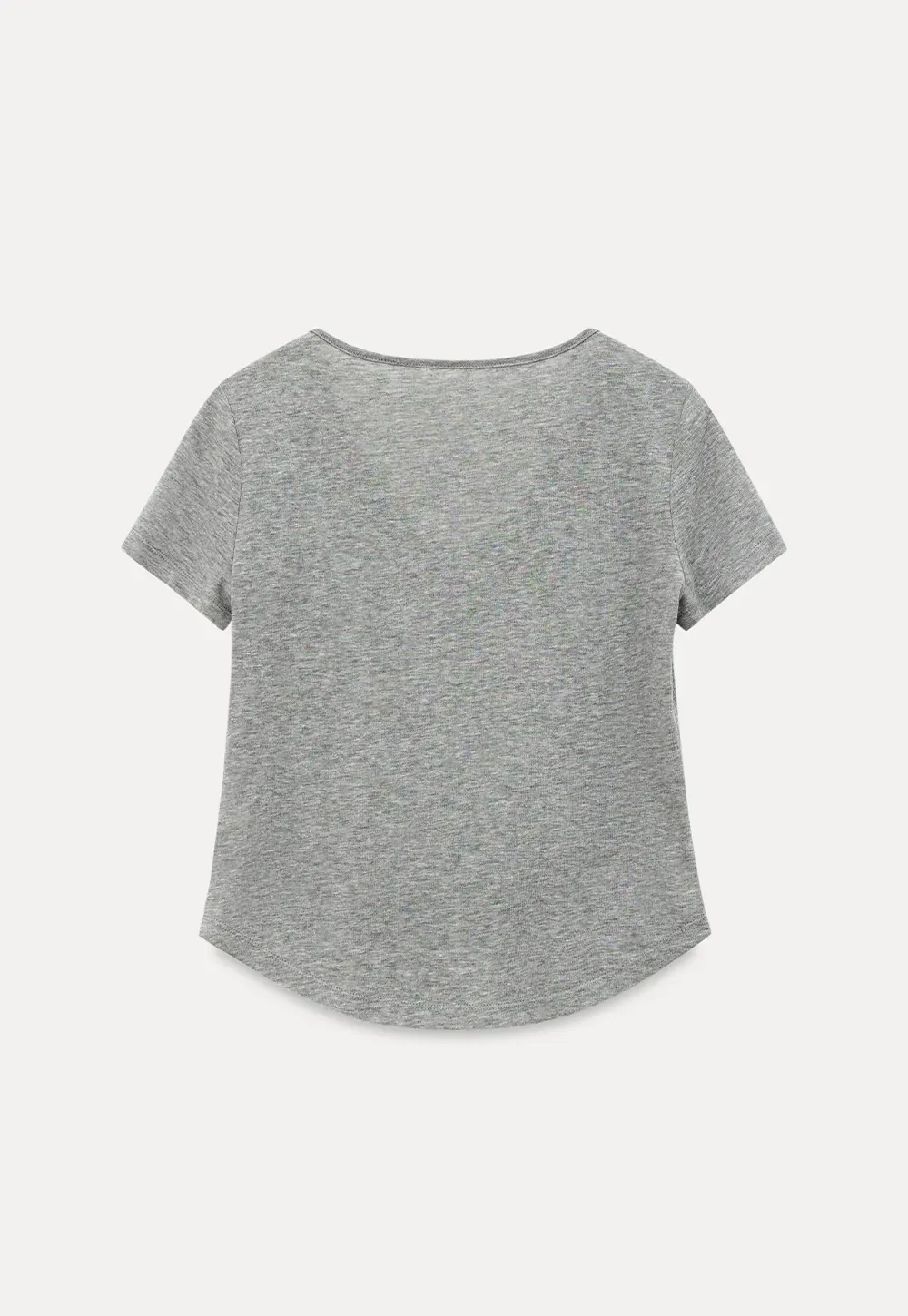 Lace Trim Drawstring Neckline Short Sleeve T Shirt