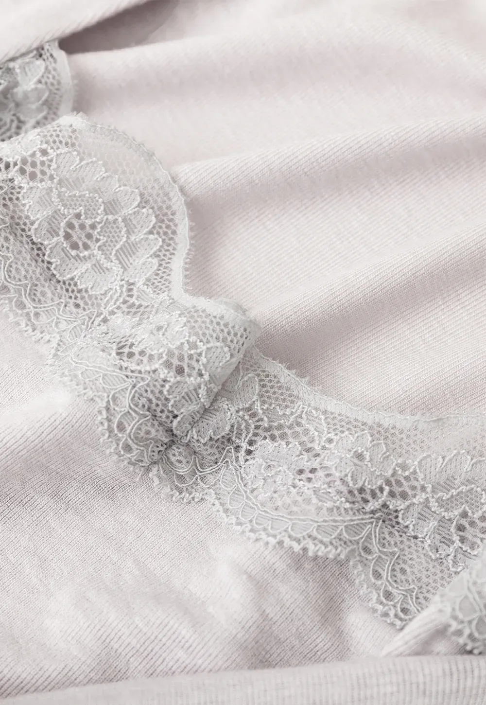 Lace Trim Square Neck Short Sleeve T Shirt