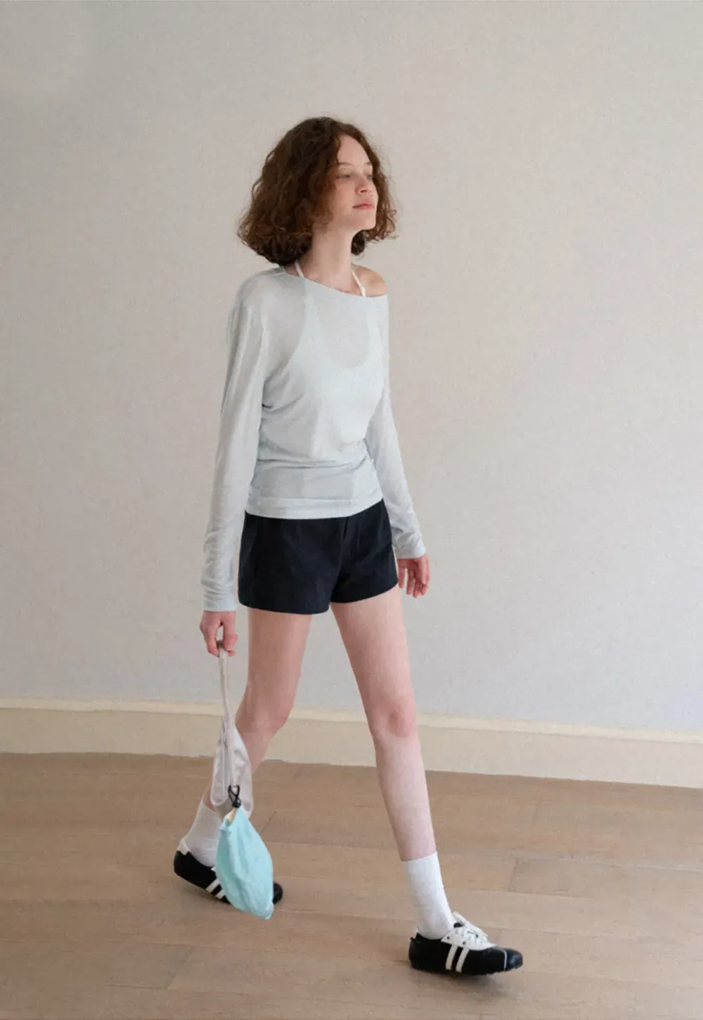 Asymmetrical One Shoulder Long Sleeve Top