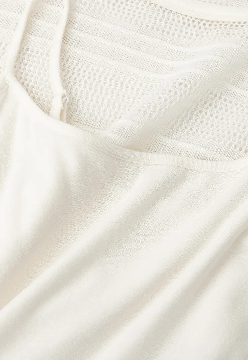 Mesh Knit Peplum Top Long Sleeve