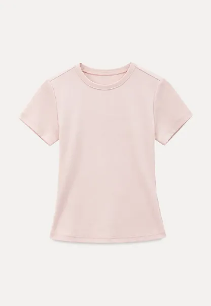 Fitted Short Sleeve Crew Neck T Shirt