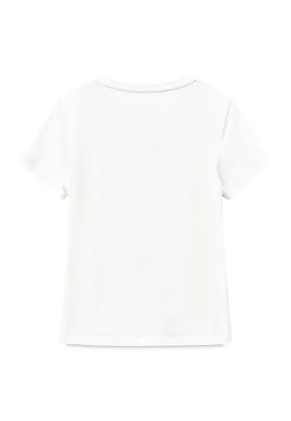 Floral Embroidery Crewneck Short Sleeve T Shirt