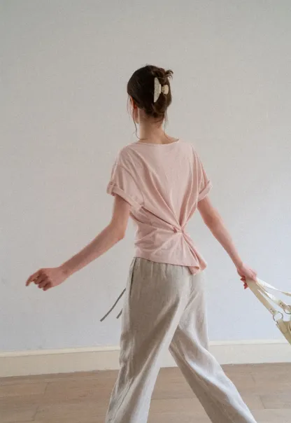 Relaxed Fit Round Neck Short Sleeve T Shirt