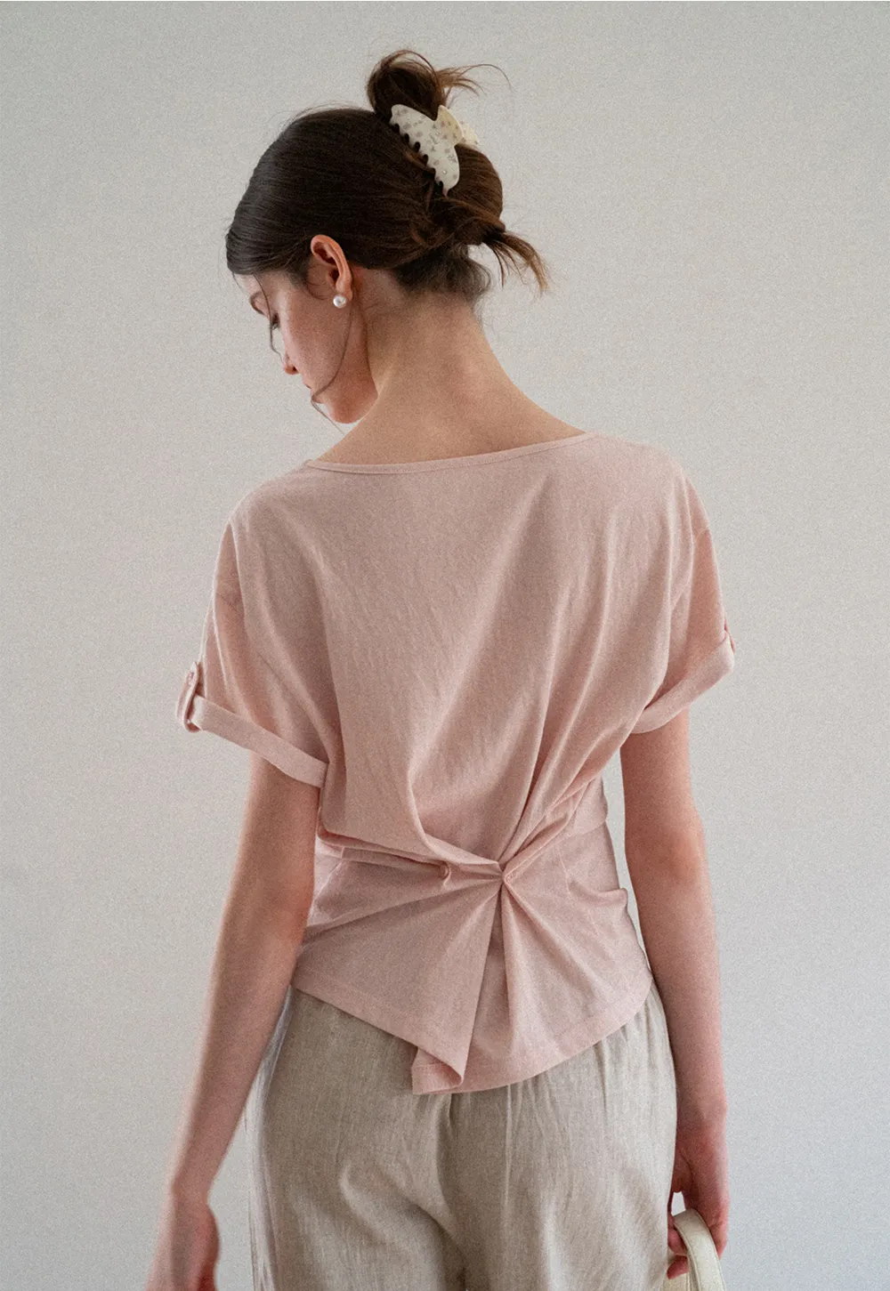 Relaxed Fit Round Neck Short Sleeve T Shirt