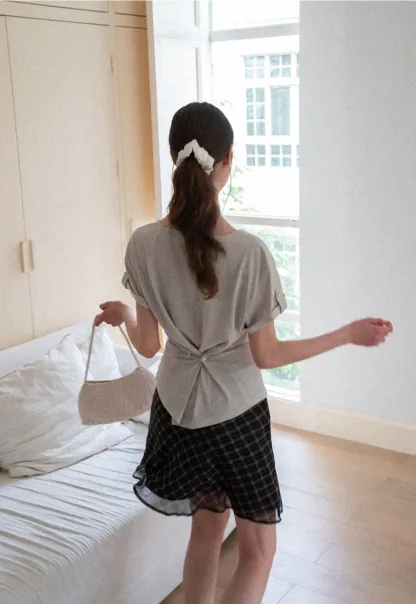 Relaxed Fit Round Neck Short Sleeve T Shirt