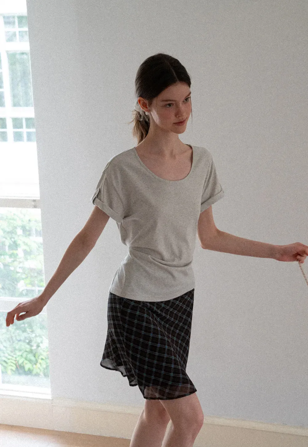 Relaxed Fit Round Neck Short Sleeve T Shirt