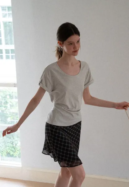 Relaxed Fit Round Neck Short Sleeve T Shirt