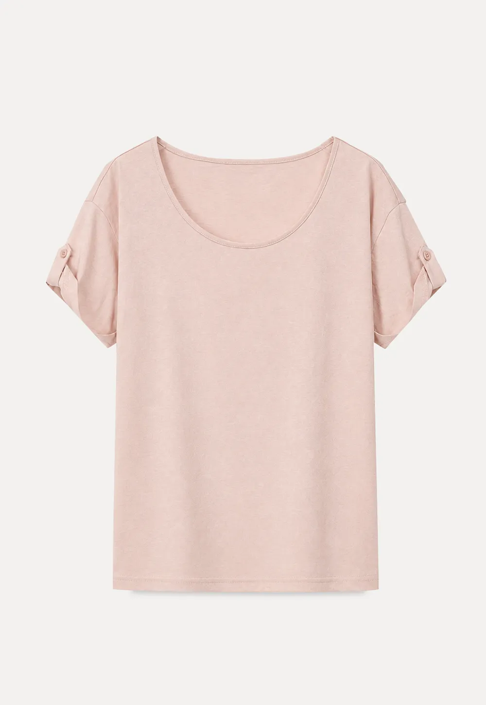 Relaxed Fit Round Neck Short Sleeve T Shirt